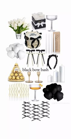 Black And White Party, Happy Birthday Decor, Bow Party, Simple Birthday Decorations, Birthday Dinner Party, Cute Birthday Ideas, 31st Birthday, Birthday Party Theme Decorations