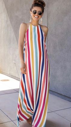 Rainbow Bridesmaids, Modesty Dress, Stripe Outfits, Wardrobe Tips, Outfits Chic, Hijab Fashion Inspiration, Nice Style, Amazing Outfits, Funky Fashion