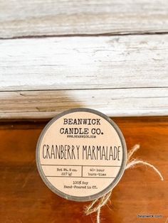 cinnamon and vanilla candle wax on a wooden table