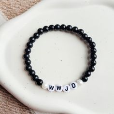 WWJD Charm Bracelet -  What Would Jesus Do Bracelet - Beaded Inspirational Bracelets by LyssieBCreations on Etsy Wwjd Bracelet Pattern, What Would Jesus Do Bracelet, Wwjd Bracelet, What Would Jesus Do, Christian Bracelets, Christian Crafts, Diy Charm, Kandi Bracelets, Inspirational Bracelets