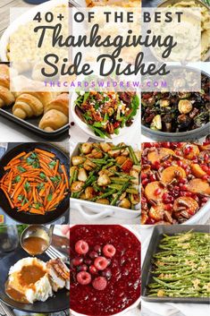 thanksgiving side dishes with text overlay that reads 40 of the best thanksgiving side dishes