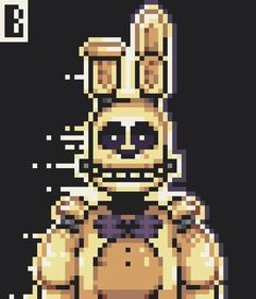 an image of a pixelated rabbit in the dark