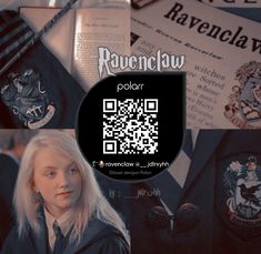 a girl with long white hair wearing a harry potter costume and some hogwarts badges