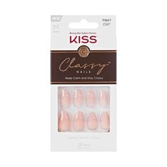 For simple nail art, try Kiss Classy Ready-To-Wear Fashion Nails. Kiss Products, Pink Gel Nails, Kiss Nails, Nagel Tips, Manicure Kit, Nails Pink, Stay Classy, Classy Nails, Nail Glue