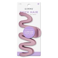 Add some waves to any hair texture. Gimme Beauty’s Squiggle Claw Clip features a wavy silhouette for a fun, playful look. Made of strong, break-resistant, and recycled plastic, this on-trend clip keeps from sliding with a sturdy, long-lasting hold. This squiggle can hold all hair types and most lengths but is ideal for medium hair. Hair Texture, French Twist, All Hair Types, Medium Hair, Claw Clip, Hair Types, Hair Tools, Beauty Care, Textured Hair