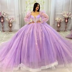 ad eBay - Find many great new & used options and get the best deals for Purple Quinceanera Dresses Long Sleeve Sweet 15 16 Birthday Prom Party Ball Gown at the best online prices at eBay! Free shipping for many products! Rapunzel Theme Quinceanera Dama Dress, Lavender Quinceanera Dresses Long Sleeve, Purple Quinceanera Dresses Long, Tangled Prom Theme Dress, Pink And Purple Quinceanera Dresses, Tangled Quinceanera Dress, Quinceanera Dresses Long Sleeve, Fairytale Quinceanera, Square Neck Ball Gown