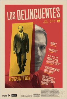 a movie poster for the film los delinquentes with a man in a suit