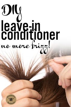 DIY leave in hair conditioner spray for curly hair and curls. Smooths frizz! #bathandbody Anti Frizz Diy, Herbal Hair Conditioner, Leave In Hair Conditioner, Diy Conditioner, Natural Hair Care Routine, Moisturizing Hair