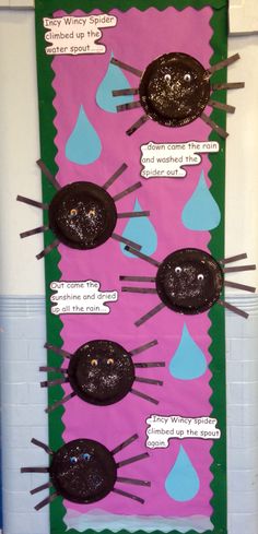 a bulletin board with chocolate covered cookies on it