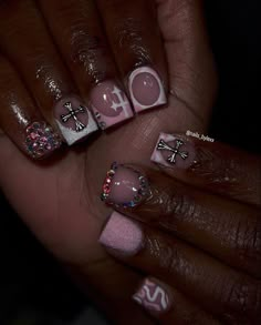 Kid Nails, Acrylic Nail Set, Drip Nails