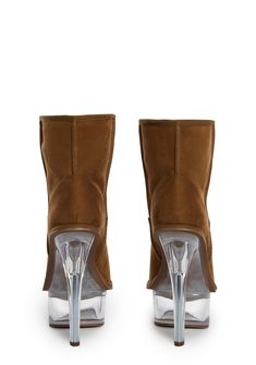 feature stiletto heels and shearling fleece lining. These heeled boots have a genuine suede construction and clear platform soles. Fall Heel Boots, Heeled Platform Boots, Fall Heel, Fairy Dress, Heel Boots, Platform Boots, Goth Fashion, Brown Boots, Dolls Kill