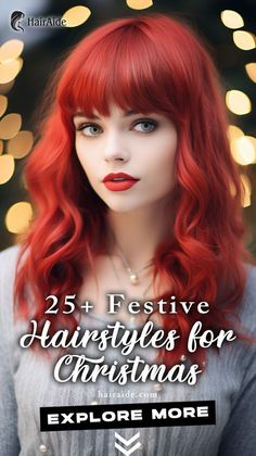 Get into the holiday spirit with these 25+ vibrant Christmas hair color ideas. Transform your look for the festive season. #christmashairstyles #holidayhair #festivehair #christmashair #holidayhairstyles #partyhair #winterhair #christmasparty #hairstyleinspo #hairtutorials #holidaylooks #christmasbeauty #festivebeauty #hairgoals #christmasglam #holidayvibes #winterhairstyles #christmasinspo #hairideas Long Hair Styles Ideas, Festive Hairstyles, Hair Styles Ideas, Christmas Look