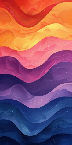 an abstract background with wavy lines and stars