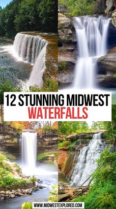 Waterfalls in the Midwest Midwest Roadtrip Ideas, Midwest Hiking, Midwest Weekend Getaways, Midwest Getaways, Midwest Vacations, Midwest Road Trip, Waterfall Hike, Hiking Places, Road Trip Places