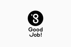 a black and white logo with the letter s in it's center, which says good job