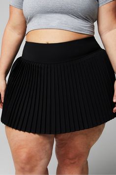 Hot Shot Pleated Skirt Fabletics black female Activewear >> Womens >> Bottoms >> Skirts plus Everyday/Tennis Hidden Pockets/Moisture-Wicking Female Activewear, Women's Sportswear, Hot Shots, Pleated Mini Skirt, Sportswear Women, Recycled Fabric, Skirt Length, Active Wear For Women, Pleated Skirt