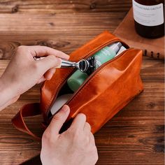 This custom-engraved men's toiletry bag is ideal for travel - equipped with a zipper and large capacity, it helps ensure your cosmetics and other items stay securely contained while on the go. Personalize it with your name for a unique and stylish touch. Size: 8.5inch*4,5inch*3.5inch Mom Street Style, Gift For Grandfather, For Mom, Gift For Grandmother, Street Style Bags, Mens Toiletry Bag, Pu Leather Bag, Travel Storage Bag, Classic Bags