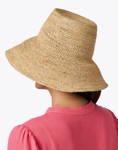 Perfect for keeping the UV rays away in style, Seventy's hat is the ideal accessory for the new season. It's crafted from raffia to a bucket silhouette that pairs perfectly with breezy dresses and beachy separates alike. Wear yours atop all of your favorite warm weather ensembles for a charming look you're sure to love. Raffia Bucket Hat, Linen Sleeveless Top, Blue Linen Shirt, Mac Jeans, Poncho Tops, Breezy Dress, Handbag Heaven, Printed Shirt Dress, Yellow Print