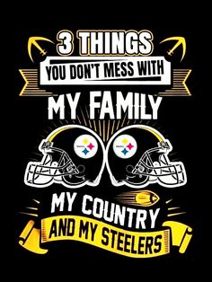 a football helmet with the words 3 things you don't mess with my family and my