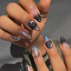 Gothic Nail Art, Nails Grunge, Edgy Nails, Grunge Nails, Get Nails