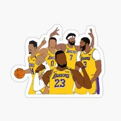 the los lakers basketball team sticker