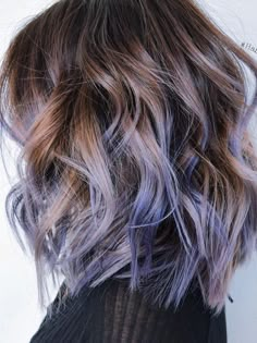 Here's everything you need to know before you hop on the purple balayage trend. Read this before dyeing your hair a bold new hue. Purple Balayage, Curly Hair Trends, Lavender Hair, Short Hair Balayage, Brown Blonde Hair, Ombre Hair Color, Hair Trend, Hair Inspiration Color, Hair Inspo Color