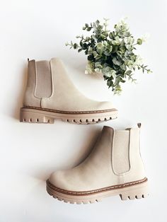 Paden pull on bootie with elastic side panels in sand Sizes 5.5-10 Fall Winter Boots, Church's Shoes, Church Dresses, Shoe Inspo, Side Panels, Favorite Dress, All About Fashion, Cute Shoes, Panel Siding