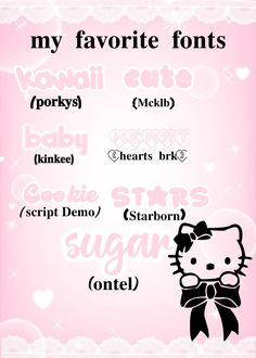 the hello kitty font and its meanings