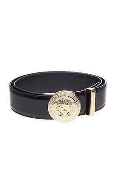 Versace Mens Medusa Leather Belt With Crystals Brand... Versace Men, Crystals