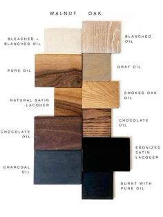 the different types of wood that are available