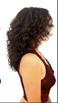 Medium Curly Hair Styles, Long Wolfcut, Hairdos For Curly Hair