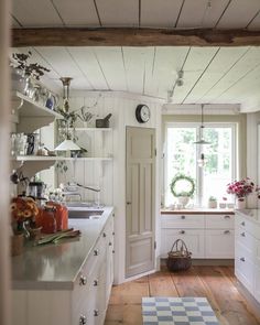 the kitchen is clean and ready to be used for cooking or as a dining area