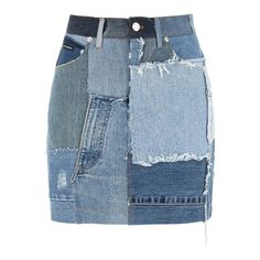 Dolce & Gabbana Mini Skirt In Patchwork Denim, Finished With Distressed Details And Contrast Stitching. This Unlined Five-Pocket Style Features A Zip Fly With Button Fastening On The Front, Belt Loops, A Logo Label On The Front Pocket And A Metal Logo Plate On The Back Pocket. Prints And Finishing May Vary, Each Item Is Unique. The Model Is 177 Cm Tall And Wears A Size It 40.Material: 100% CoMade In: ItalyColor: BlueCollection: Fall - Winter 2023F4bwmd Gdbej Distressed Skirts, Blue Velvet Skirt, Distress Denim, Red Floral Skirt, Fashion Template, White Cotton Skirt, Studded Skirt, Distressed Skirt, Wool Mini Skirt