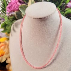 Absolutely stunning Rhodochrosite Micro Round Choker/Layering Necklace with .925 sterling silver adjustable and magnetic clasps for easy on/off. Add your favorite gemstone pendant and layer to make a statement! ~Rhodochrosite Metaphysical Properties~ ♡ Chakra: Heart ♡ Best stone to work with for self-love & heart healing ♡ Helps us to feel loved when alone ♡ Improves self-confidence & self-worth ♡ Promotes healing of abuse & trauma ♡ Supports the circulatory and nervous system Rhodochrosite is a Improve Self Confidence, Heart Healing, Feel Loved, Self Worth, Layering Necklace, Nervous System, On Off, Gemstone Pendant, Layered Necklaces