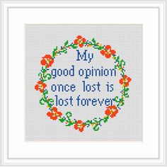 a cross stitch pattern with the words, my good morning is just one last forever