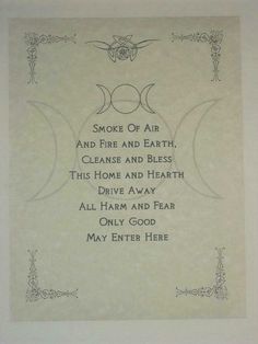 * Home Cleansing Prayer House Blessings, Smudging Prayer, Magia Das Ervas, House Blessing, Under Your Spell, Magick Spells, Wicca Witchcraft, Pagan Witchcraft, Wiccan Spells