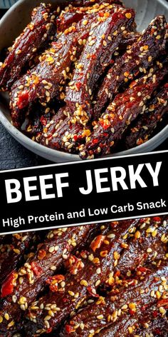 Learn how to make delicious Chinese beef jerky with this easy recipe. This delicious savoury treat is perfect for snacking and full of authentic Asian flavors. Try making your own homemade beef jerky today! Beef Jerky From Ground Beef, Air Fry Beef Jerky, Dehydrated Jerky Recipes, How To Make Jerky, How To Make Beef Jerky, Dehydrator Recipes Jerky, Keto Jerky Recipe, Pork Jerky Recipe, Ground Beef Jerky Recipes