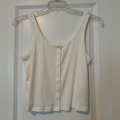 Like New Condition. Marked Large, But Fits Like A Medium. White Tank Top, White Tank, Gap, Color White, Like New, Womens Tops, Tank Top, Tank Tops, Customer Support