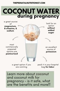 the benefits of coconut water and what to do about it info poster with instructions on how to use them