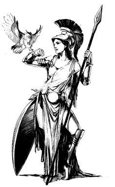 Female Greek Warrior Tattoo, Tattoo Ideas Greek, Greek Mythology Drawings, Athena Drawing, Symbol Of Justice, Artemis Tattoo, Athena Tattoo, Justice Tattoo, Tattoos And Their Meanings