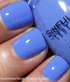 Sinful Colors' Blue La La. Oh, and as this link points out: ALL Sinful Colors will be on sale for $0.99 starting this Sunday, June 1st (2014) at Walgreens! Shades Of Blue For Nails, Blue Shades For Nails, Different Shade Blue Nails, Shades Of Blue Manicure, Purple Blue Nail Color, Sinful Color, Sinful Colors Nail Polish, June 1st, Sinful Colors