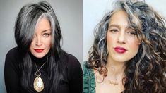 10 Ways to Go Gray and Rock All the Way Through Transition Red Hair Going Grey, Graying Gracefully, Hair Doos, Grey White Hair, Going Grey