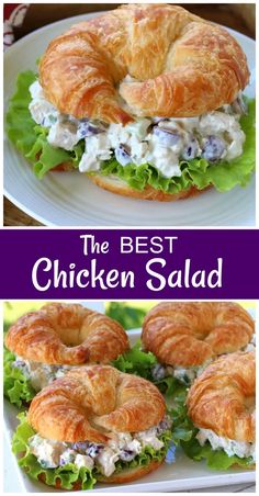 the best chicken salad sandwich with croissants