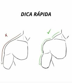 the diagram shows how to draw an arm and shoulder