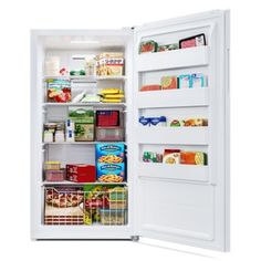 an open refrigerator filled with lots of food