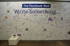 the facebook wall is covered with writing and pictures