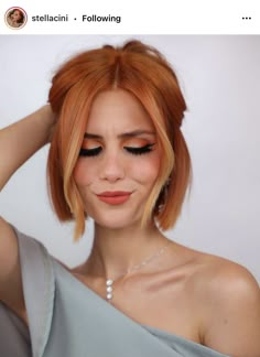 Short Copper Hair, Peach Hair, Fresh Hair, Hair Crush, Baddie Hairstyles