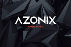 the word azonix is surrounded by black and white shapes