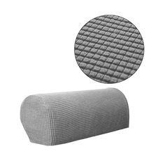 an image of a foam cushion for the back of a couch with a circular pattern on it