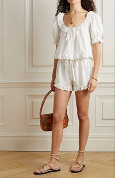 Luxury Women Fashion, Cotton Pyjamas, Pajama Top, Pajama Shorts, Spring Summer Outfits, Cotton Poplin, Net A Porter, Spring Summer Fashion, Short Outfits